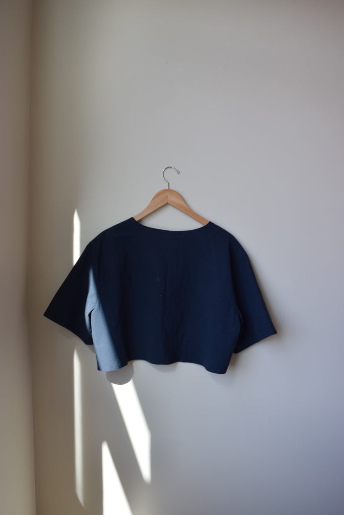 Cropped Button Down Tee