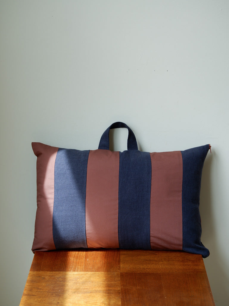 Truffle & Navy Reading Pillow