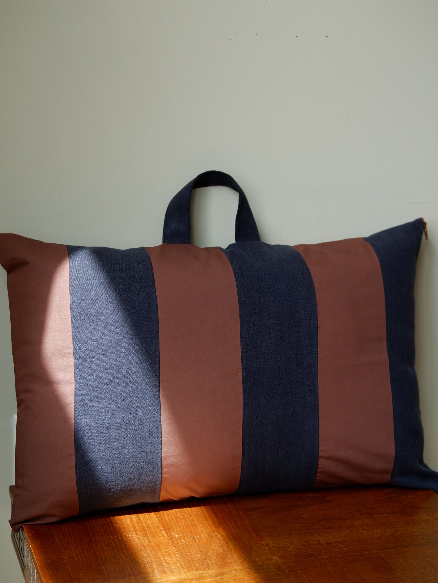 Truffle & Navy Reading Pillow