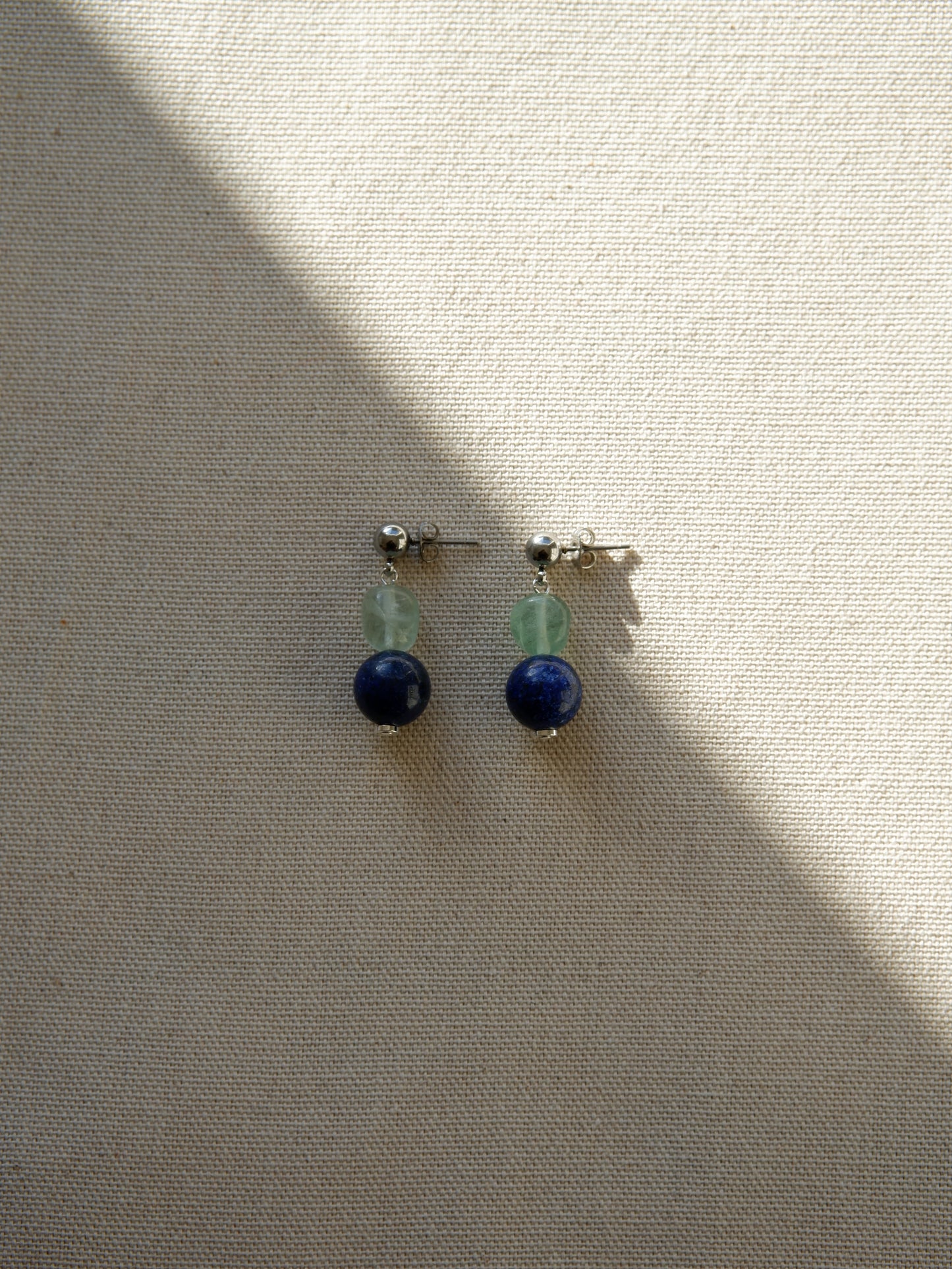 Fluorite & Lapis Lazuli Studs