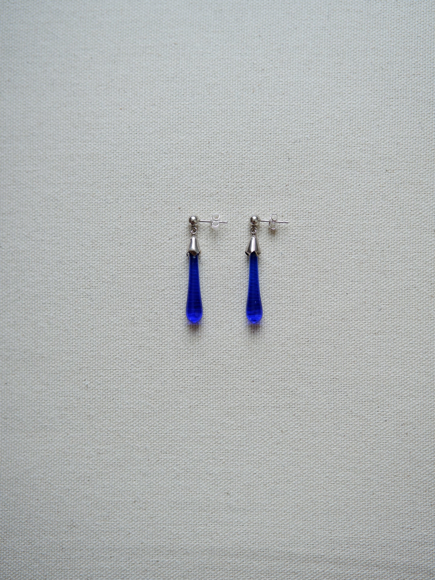 Cobalt Glass Drop Earrings