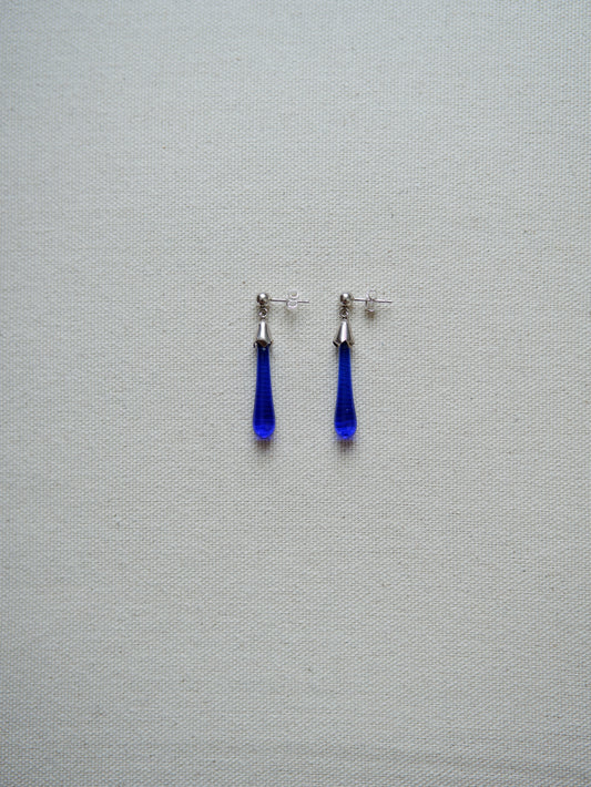 Cobalt Glass Drop Earrings