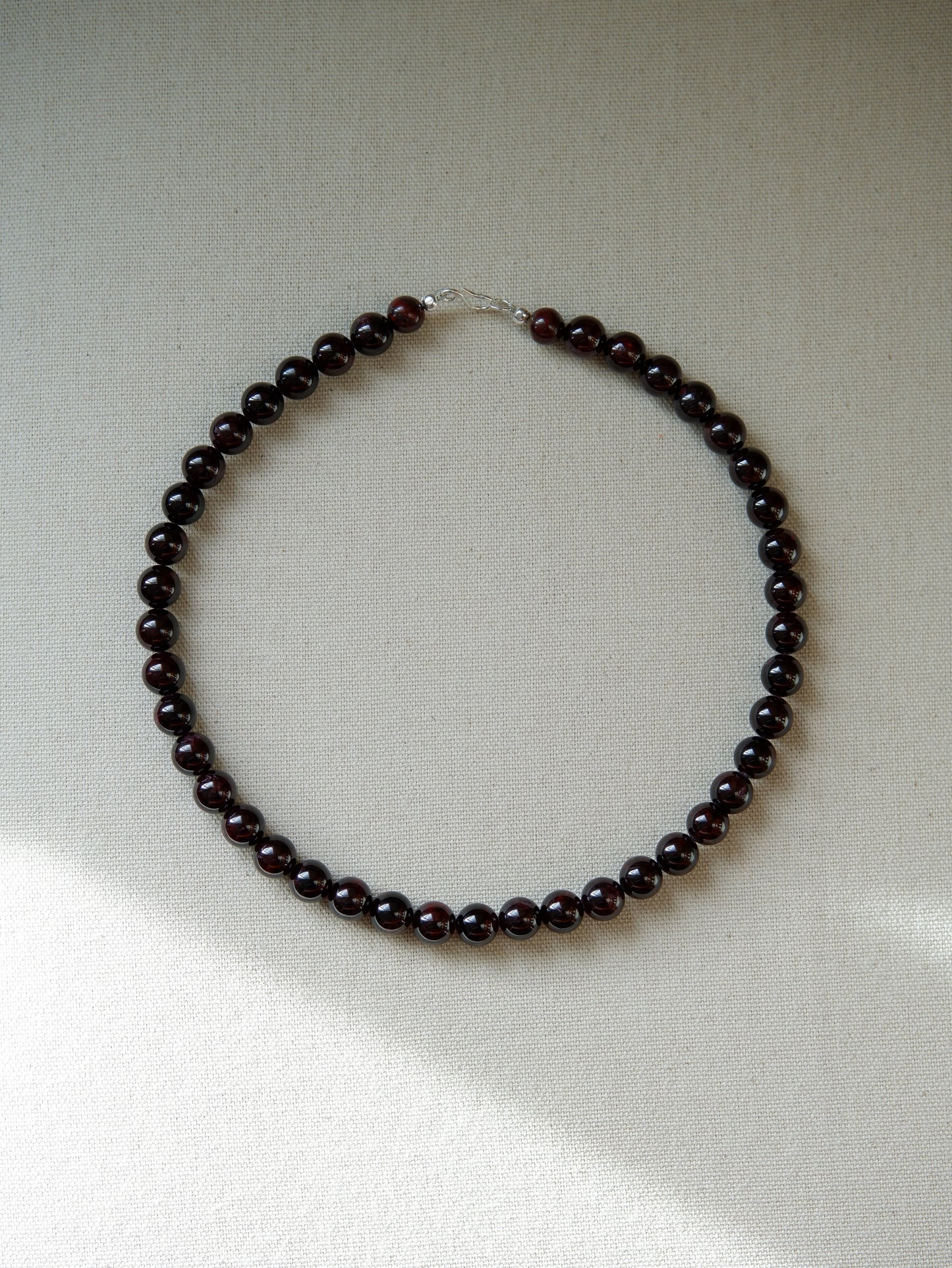 Garnet Sea Glass Necklace