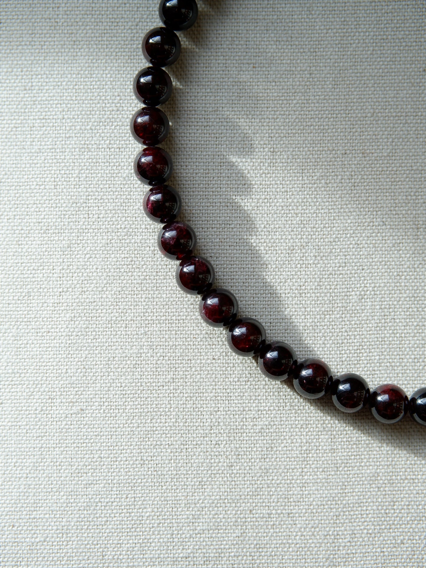 Garnet Sea Glass Necklace