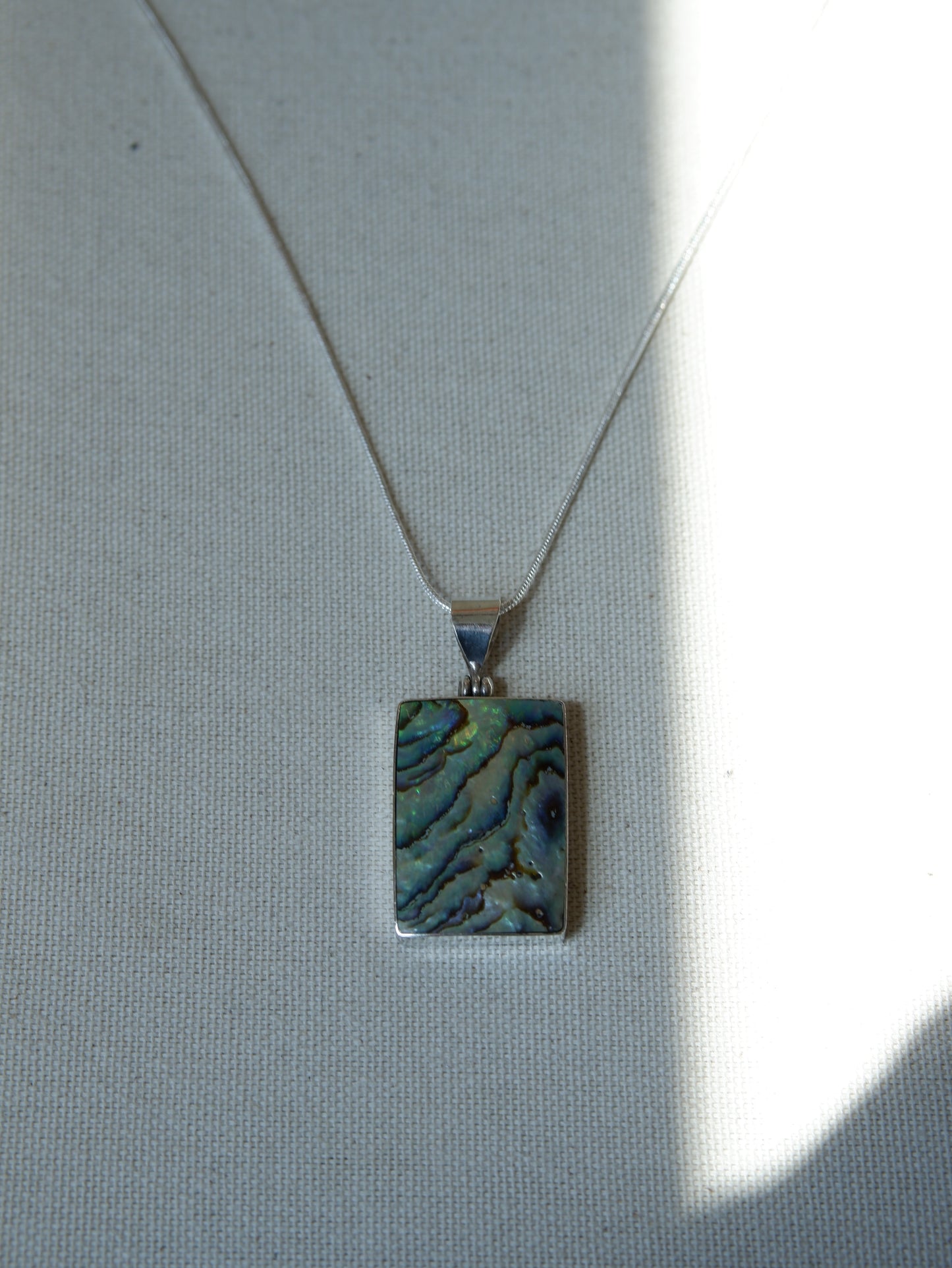 Sterling Abalone Shell Pendant
