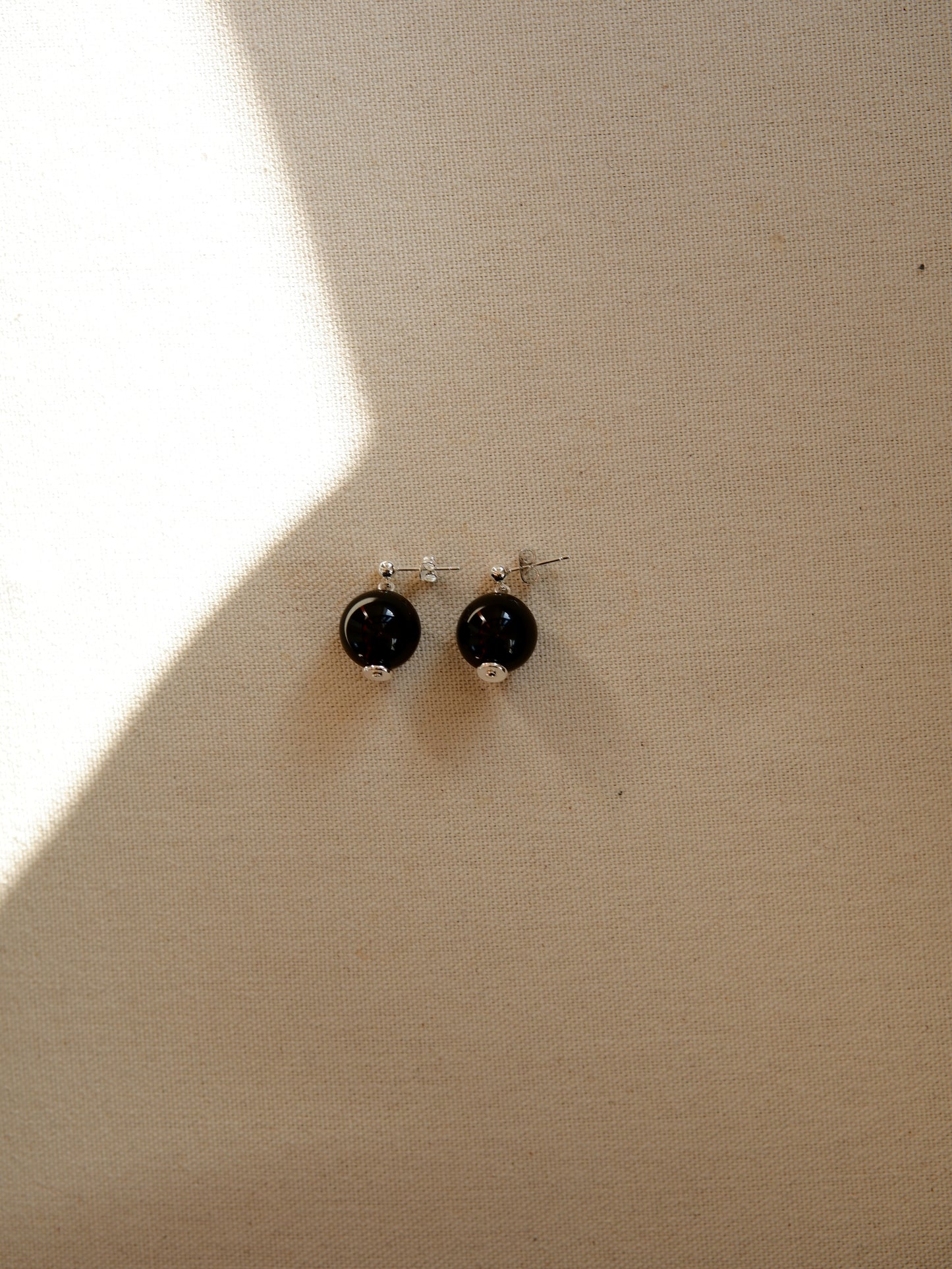 Onyx Orb Earrings
