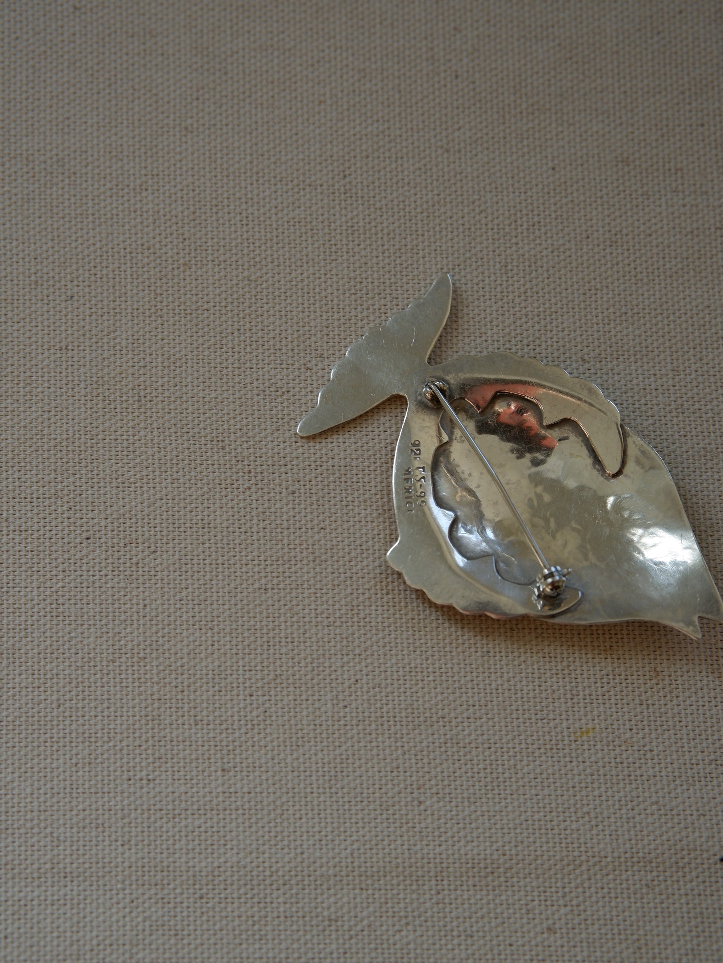 Sterling Silver Fish Brooch