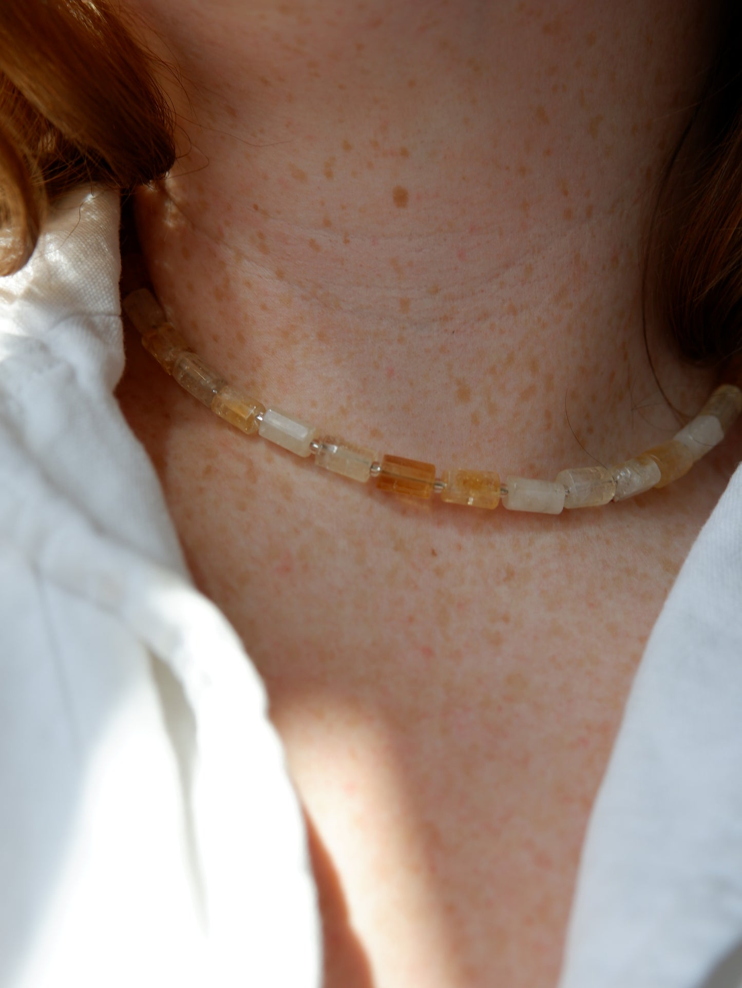 Citrine Sea Glass Necklace