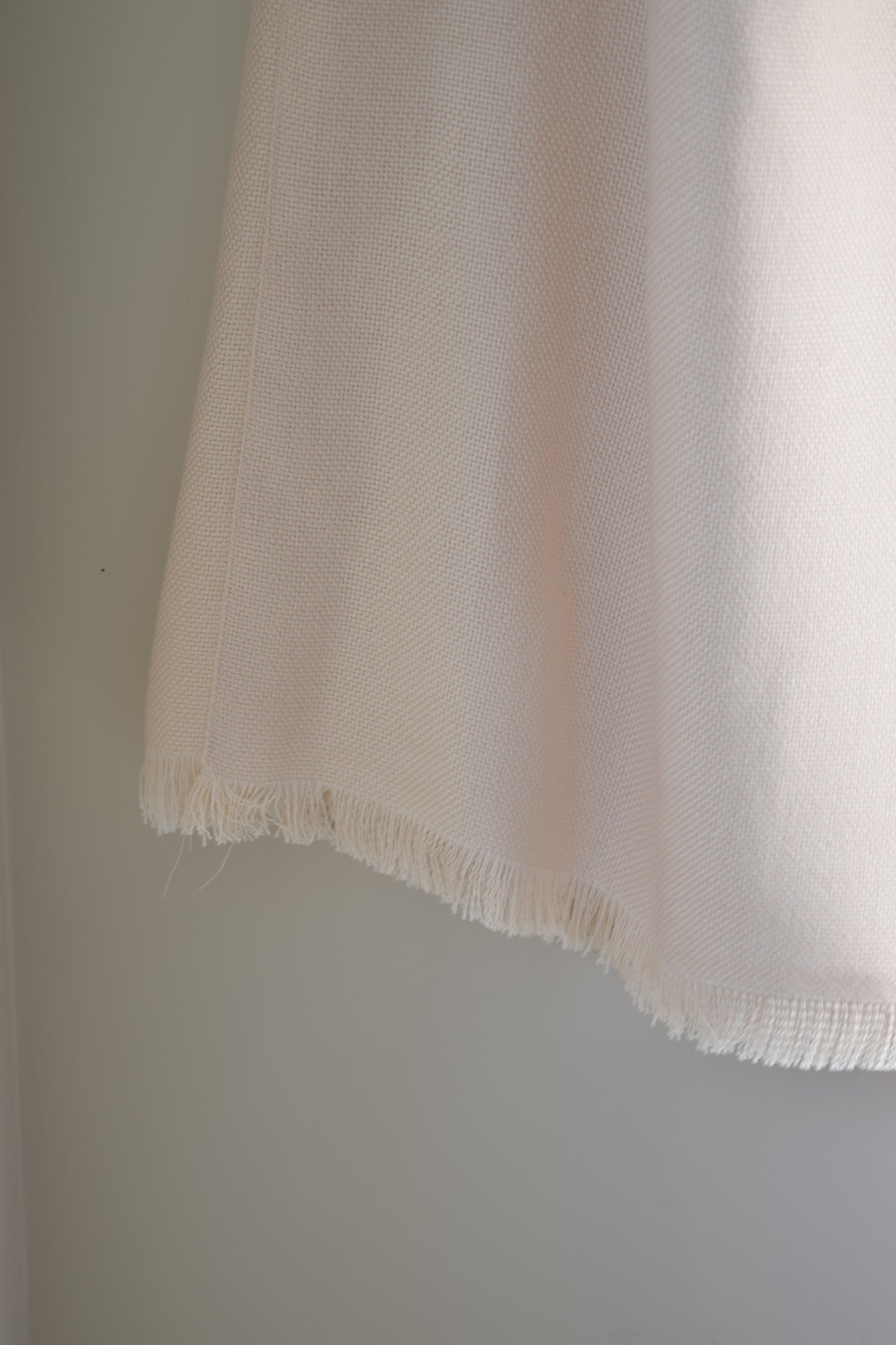 Cream Knit Fringed Skirt