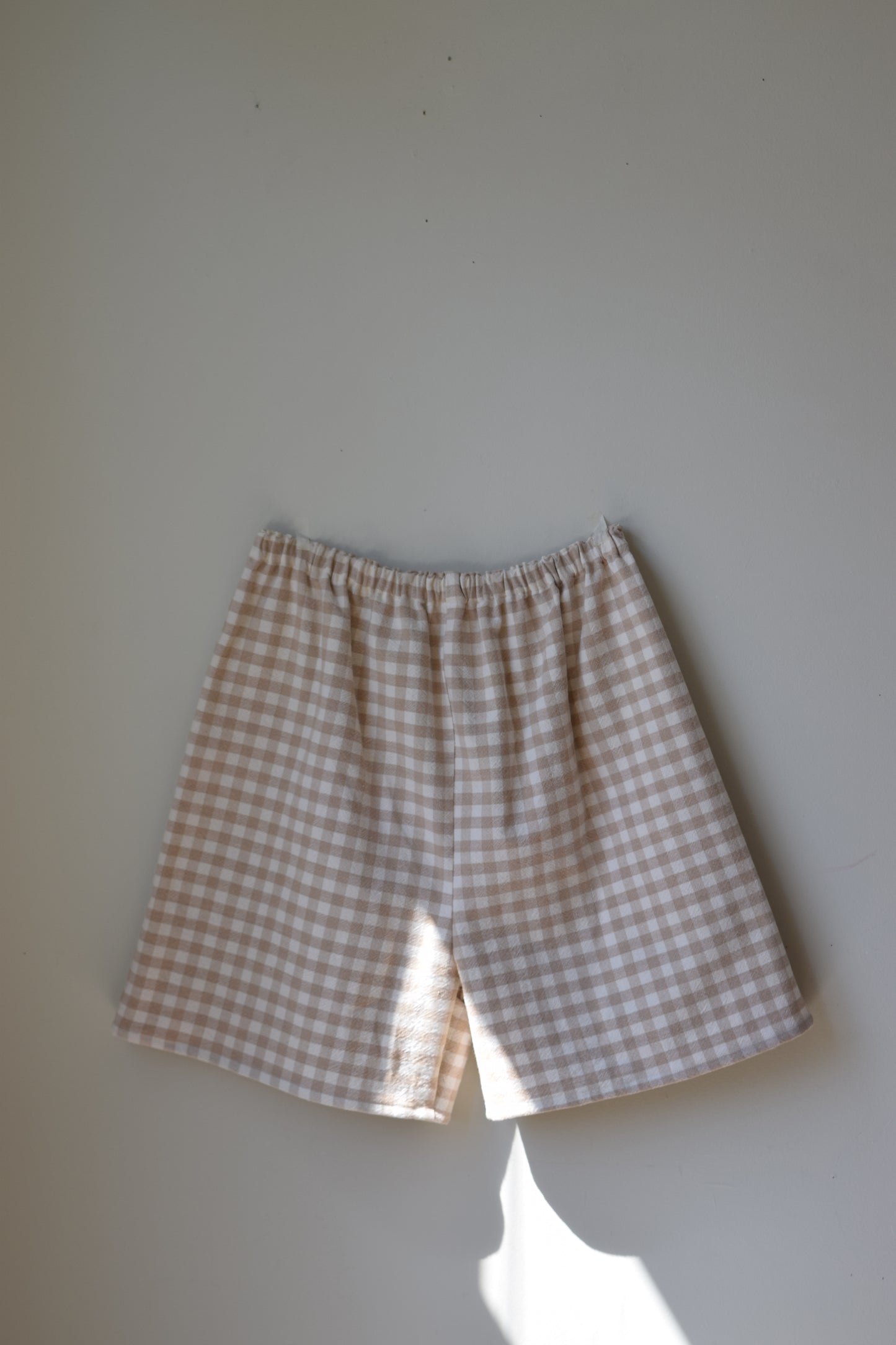 Tan Gingham Boxer Short | Large