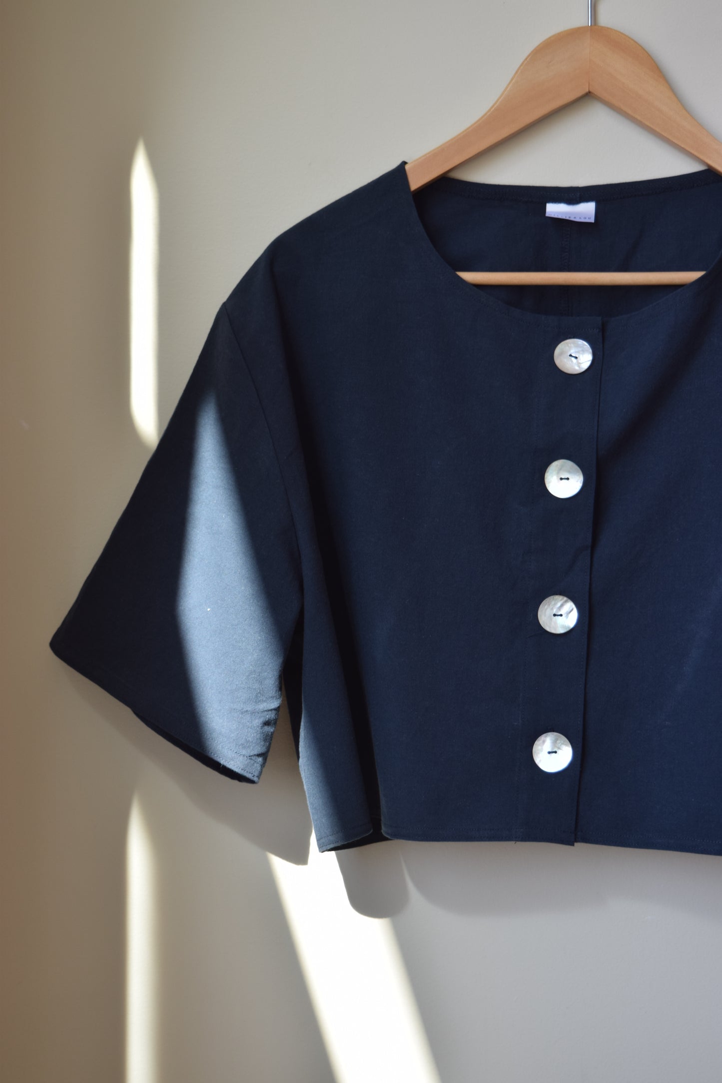 Cropped Button Down Tee