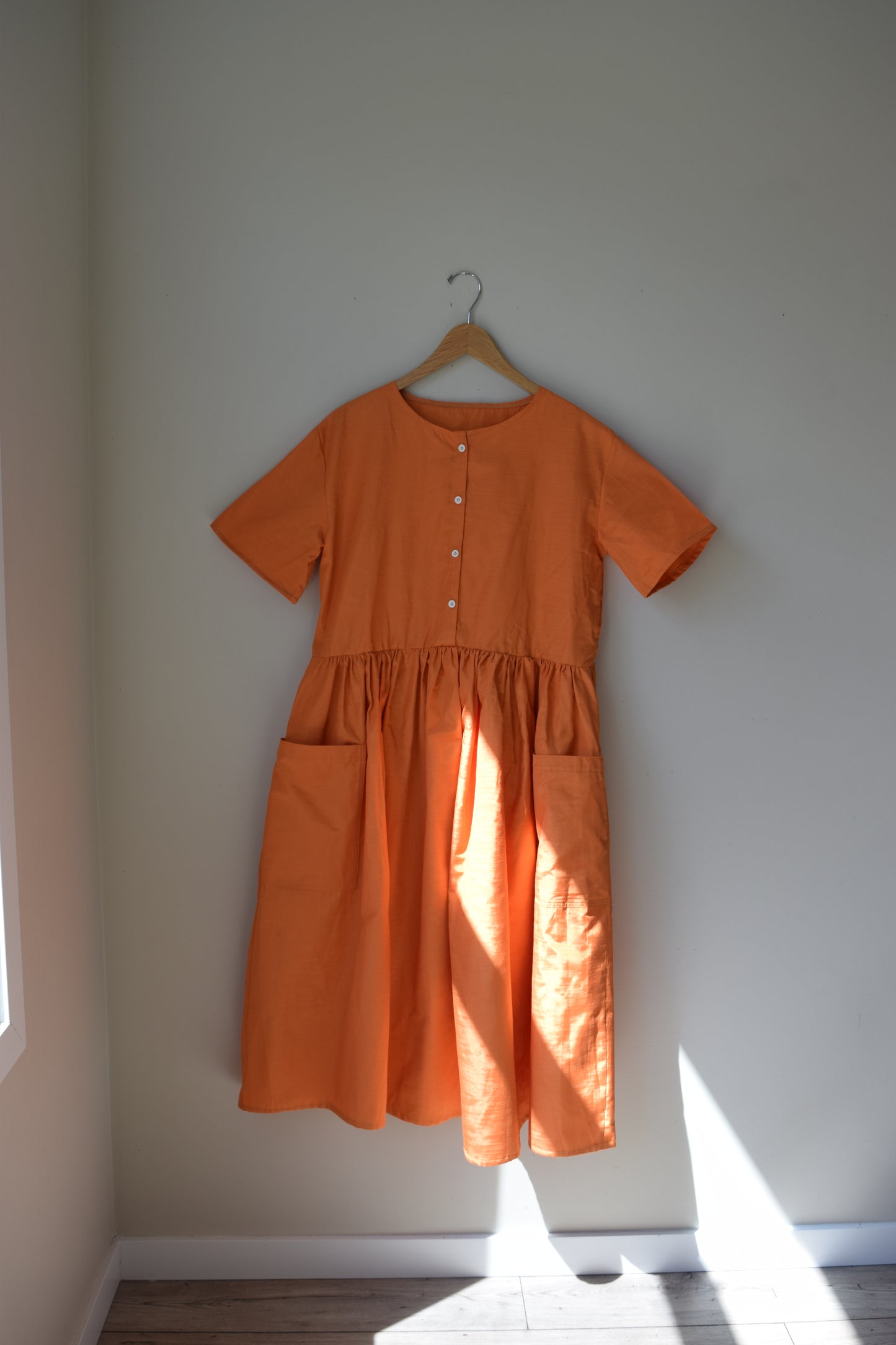 Metallic Tangerine Garden Dress | Sample
