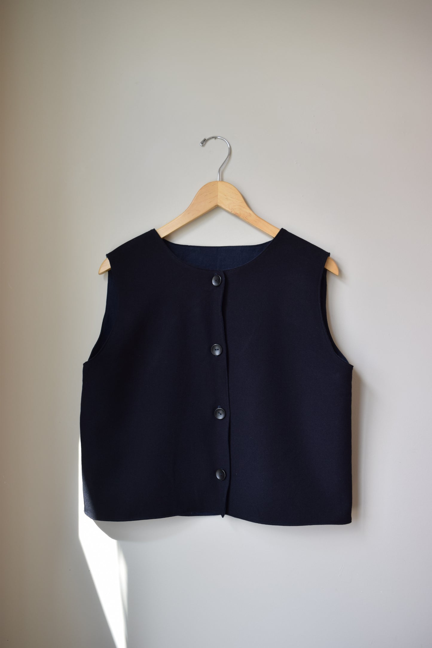 Navy Wool Vest | Multiple Sizes