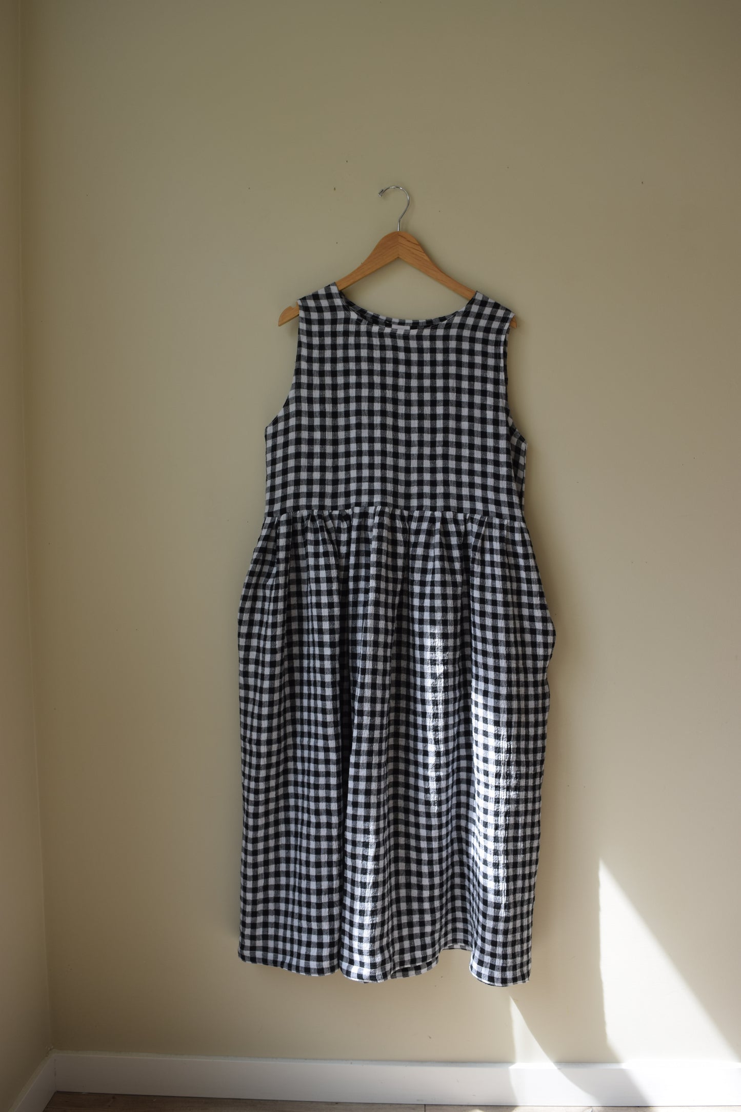 Linen Gingham Garden Dress | Extra Small