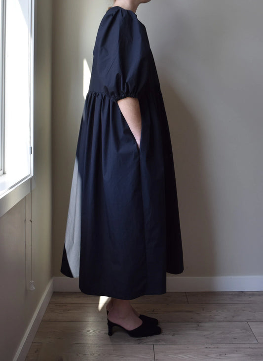 Black Cotton Emily Dress