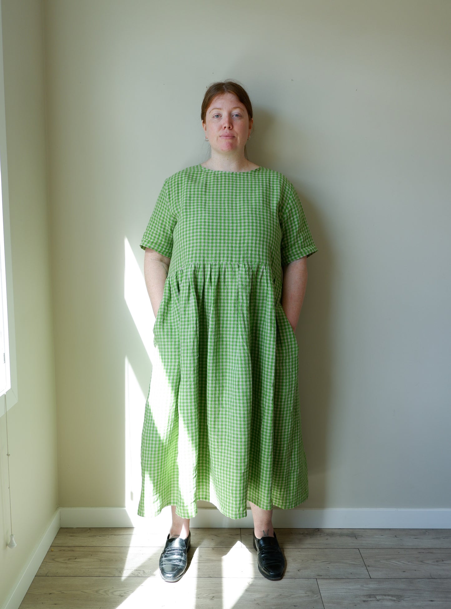 Lime Gingham Garden Dress | Multiple Sizes