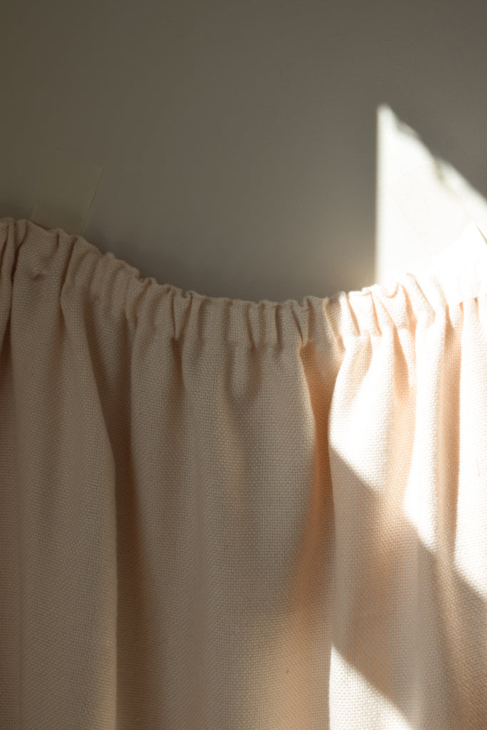 Cream Knit Fringed Skirt