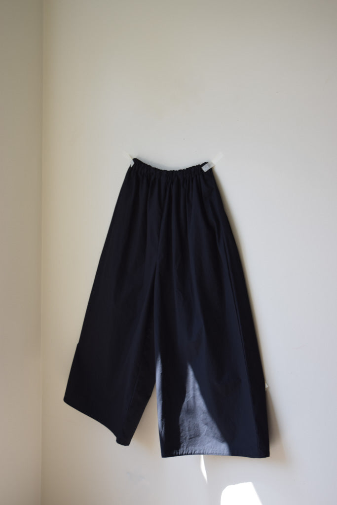 Black Cotton Poplin Wide Leg |  XL