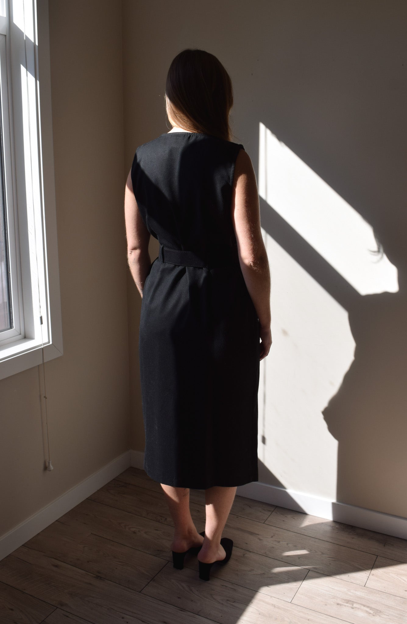 Button Down Belted Dress