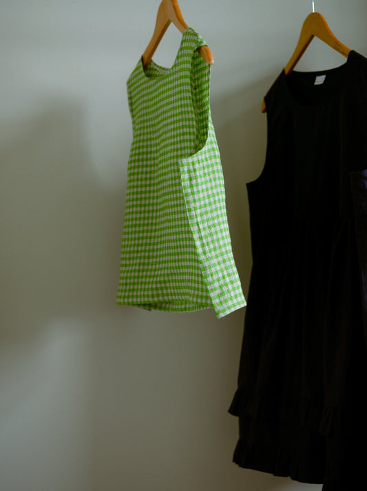 Lime Gingham Tank | Size XS