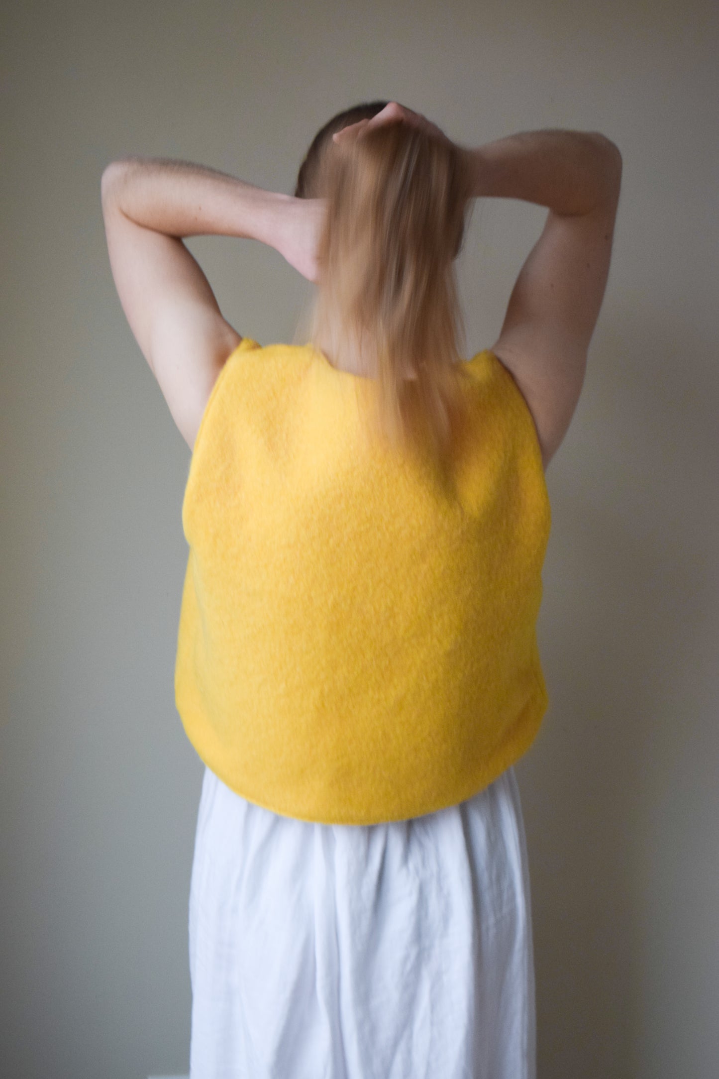 Lemon Felted Wool Vest | Multiple Sizes