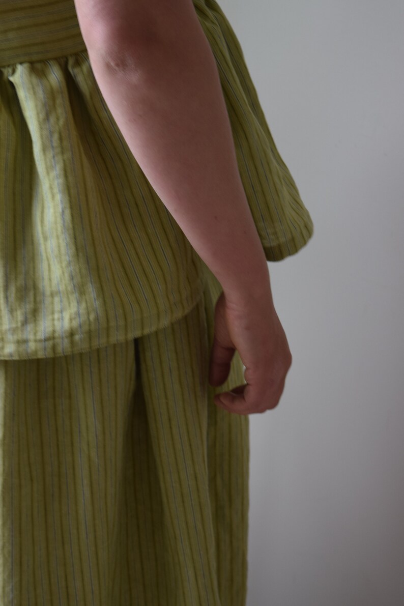 Parsley Linen Drawstring Tank